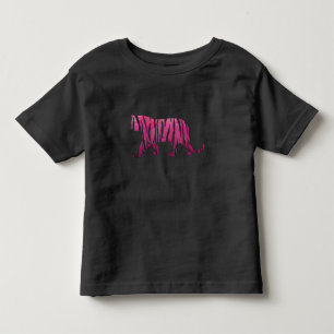 Silhouette Hot Pink und Black Tiger Kleinkind T-shirt
