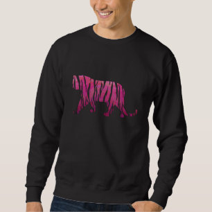 Silhouette Hot Pink und Black Tiger Sweatshirt