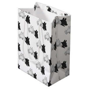 Silhouette Hund Mittlere Geschenktüte