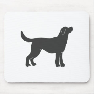 Silhouette Hund stehend - Farbe auswählen Mousepad