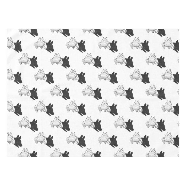 Silhouette Hund Tischdecke (Vorderseite (Horizontal))