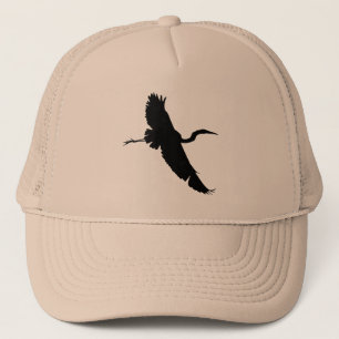 Silhouette-Hut des Fliegen-Reiher-1 Truckerkappe