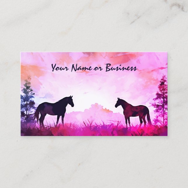 Silhouette im Wasserbereich Visitenkarte (Vorderseite)