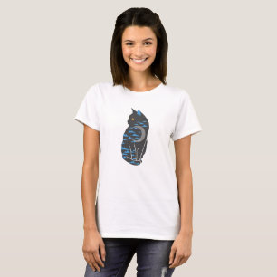 Silhouette in der Nacht - Rückenfarbe T-Shirt