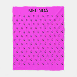 Silhouette Inspiration Tänzer Muster Lila Fleecedecke