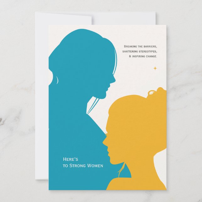 Silhouette Internationale Frauentagskarte Feiertagskarte (Vorderseite)