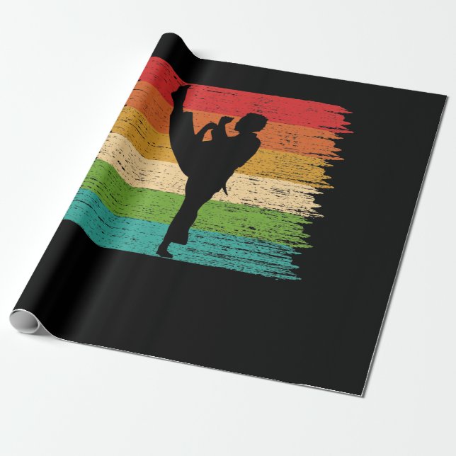 Silhouette Karate Belt Colors Geschenkpapier (Ungerollt)