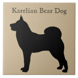 Silhouette Karelian Bear Dog Fliese