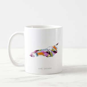 Silhouette-Karte für den Ontario-See Kaffeemaschin Kaffeetasse
