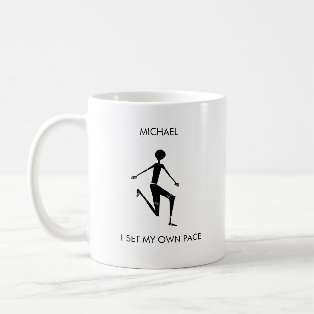 Silhouette Kenyan Athlete Kaffeetasse (Links)
