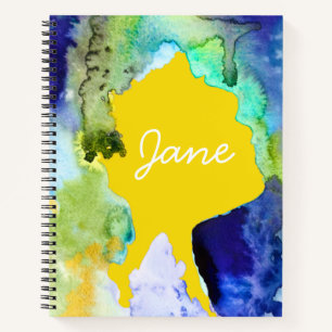 Silhouette Kunst Aquarell abstrakt Notizbuch