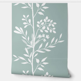 Silhouette L1 Weiße Flora Tapete