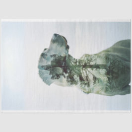 Silhouette Labrador offen Film Decoupage Seidenpapier