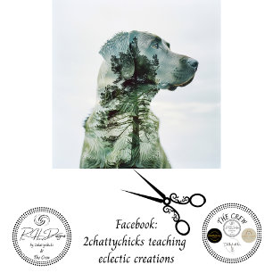 Silhouette Labrador offen Film Decoupage Seidenpapier