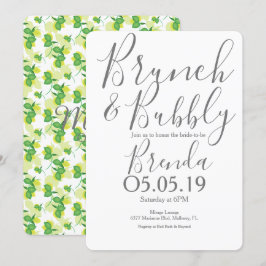 Silhouette Lemon Limon Modern Wedding Brunch Einladung