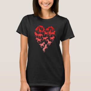 Silhouette Liebe Muster I Liebe Sie Illustrat T-Shirt