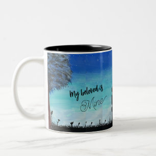 Silhouette-Liebende Zweifarbige Tasse