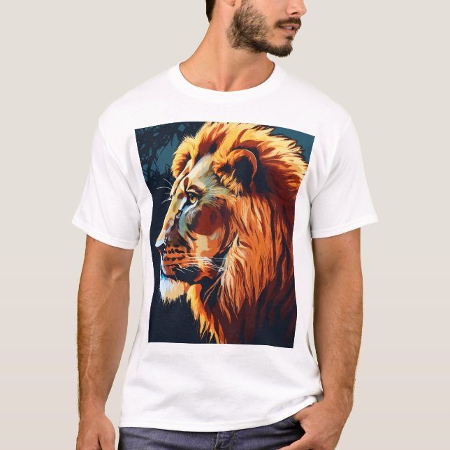 "Silhouette Lion Head T - Shirt - Bold & Powerful' (Vorderseite)