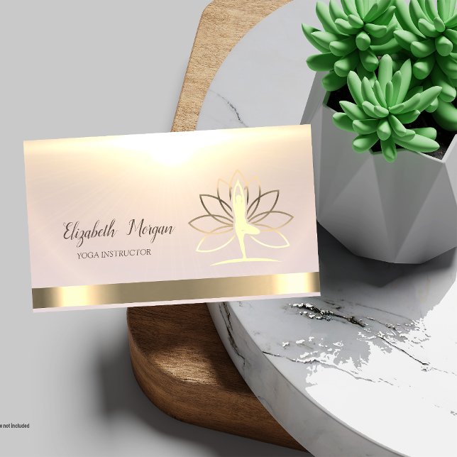 Silhouette Lotus Yoga Visitenkarte (Von Creator hochgeladen)