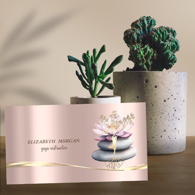 Silhouette Lotus Zen Stones Visitenkarte (Von Creator hochgeladen)