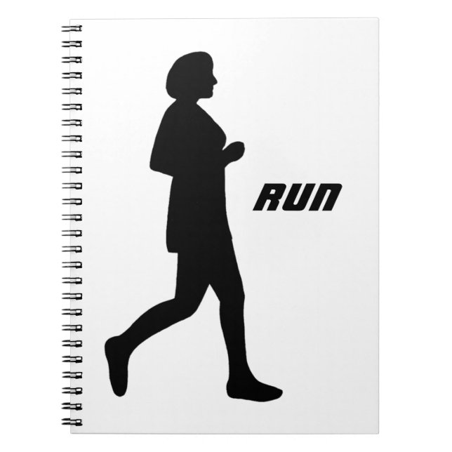 Silhouette-Malerlauf für Schwarze Notizblock (Vorderseite)