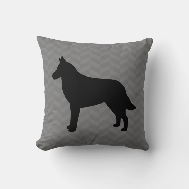 Silhouette Malinois Kissen (Vorderseite)