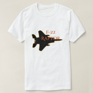 Silhouette-Militärjet-Kämpfer des Raubvogel-F-22 T-Shirt