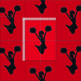 Silhouette mit dem Hintergrund - Kleinere Bilder Stoff