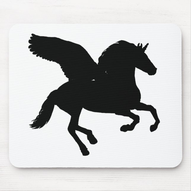 Silhouette mit Flügel Mousepad (Vorne)