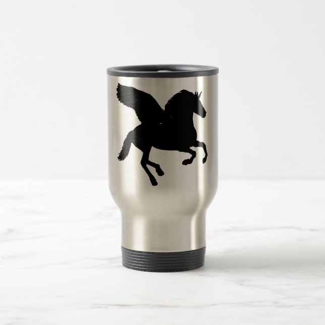 Silhouette mit Flügel Reisebecher (Mittel)