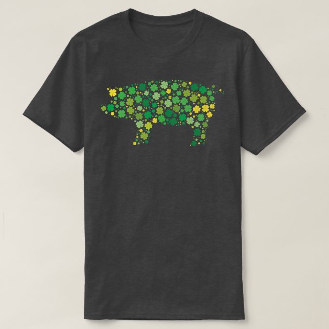 Silhouette mit Kleeblättern St. Patrick's Day Pre T-Shirt (Design vorne)