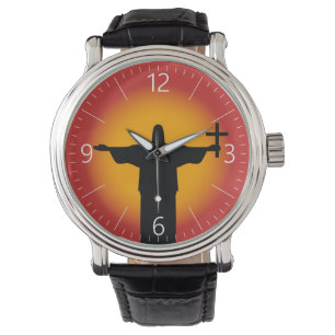 Silhouette mit Kreuz Armbanduhr