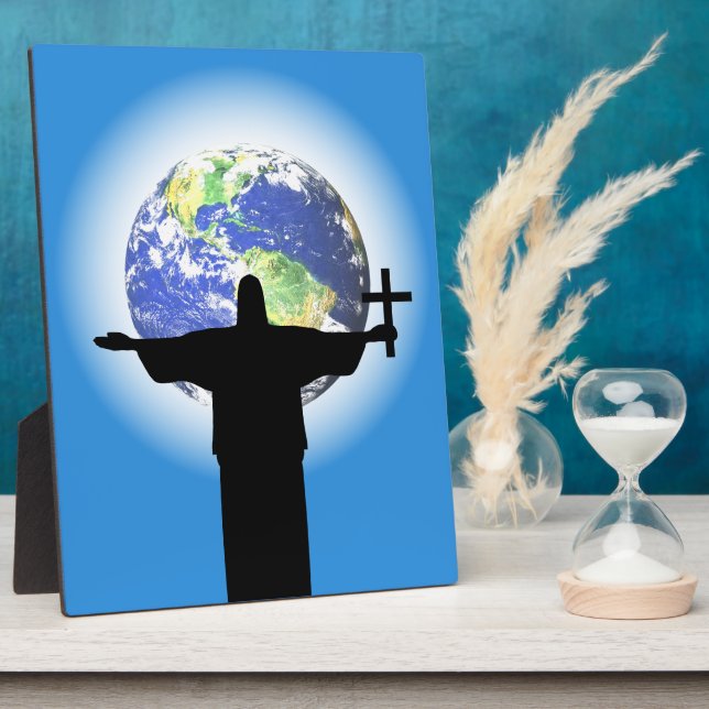 Silhouette mit Kreuz Fotoplatte (Seite)
