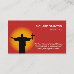 Silhouette mit Kreuz Visitenkarte