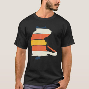 Silhouette mit Ratten Vintage Extravagante Rinder T-Shirt