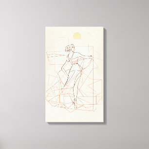 Silhouette Moderne farbenfrohe Wrapped Art Leinwan Leinwanddruck