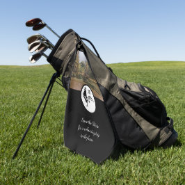 Silhouette-Monogramm-Foto für Schwarze Roster Golfhandtuch