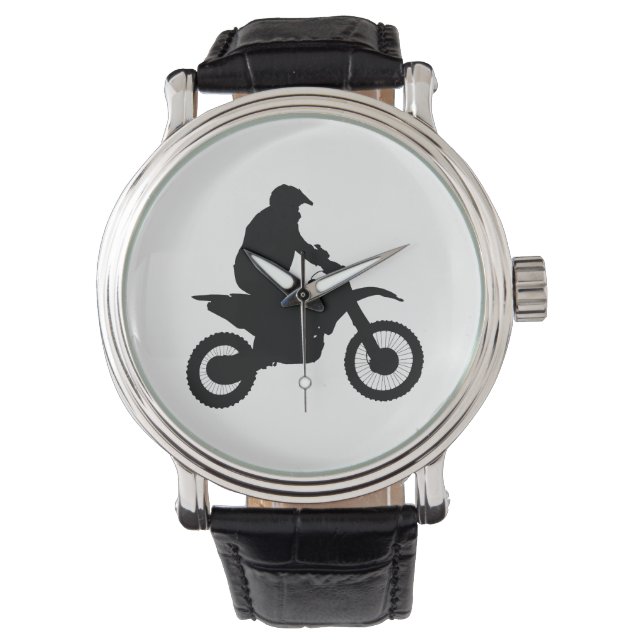 Silhouette Motocross Armbanduhr (Vorderseite)