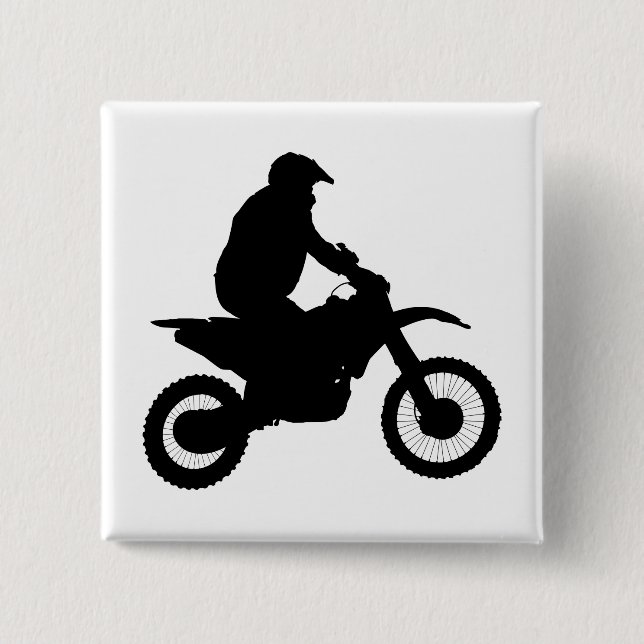 Silhouette Motocross Button (Vorderseite)