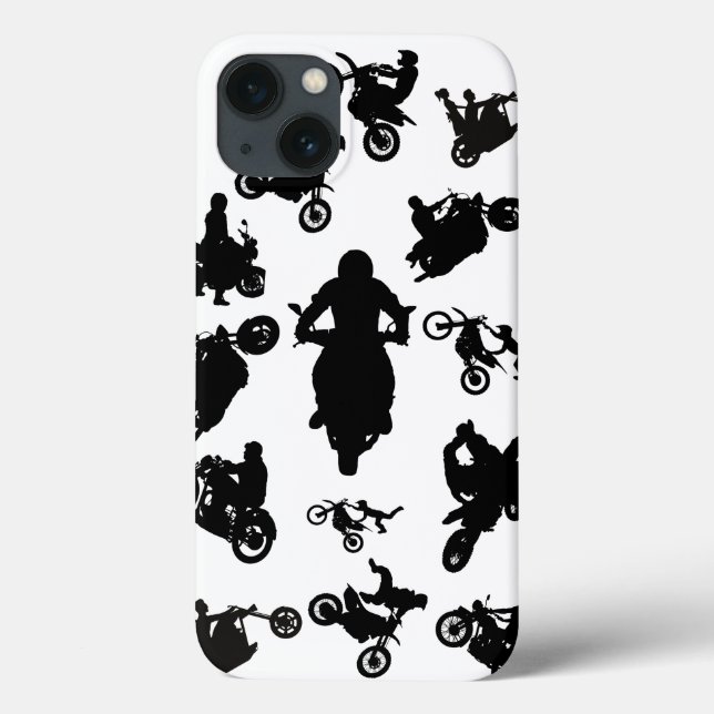 Silhouette Motorräder Case-Mate iPhone Hülle (Rückseite)