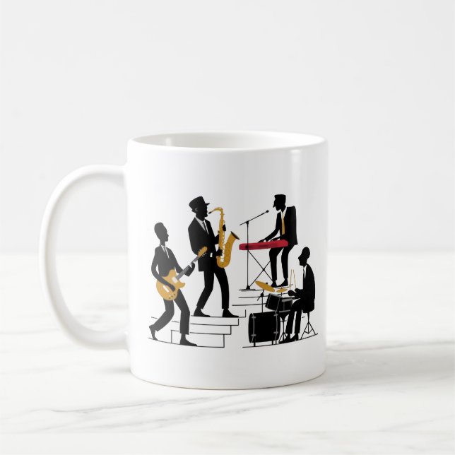 Silhouette Music Band Kaffeetasse (Links)