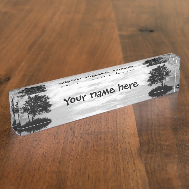 Silhouette Namensplakette (Seite)