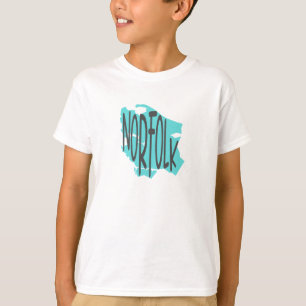 Silhouette of City of Norfolk, VA with NORFOLK T-Shirt