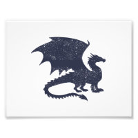 Silhouette of Dragon - Choose background color