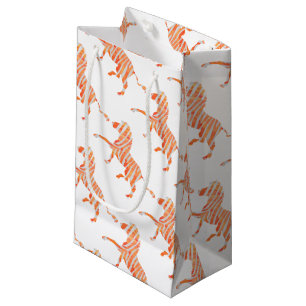 Silhouette Orange und White Zebra Kleine Geschenktüte