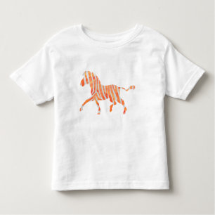 Silhouette Orange und White Zebra Kleinkind T-shirt