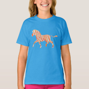 Silhouette Orange und White Zebra T-Shirt