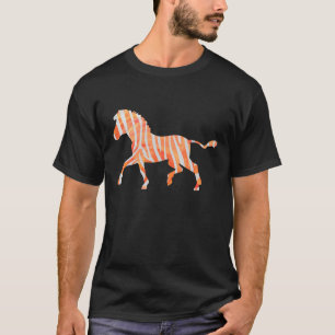 Silhouette Orange und White Zebra T-Shirt