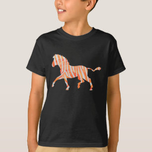 Silhouette Orange und White Zebra T-Shirt