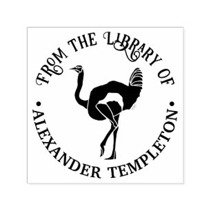 Silhouette Ostrich Permastempel
